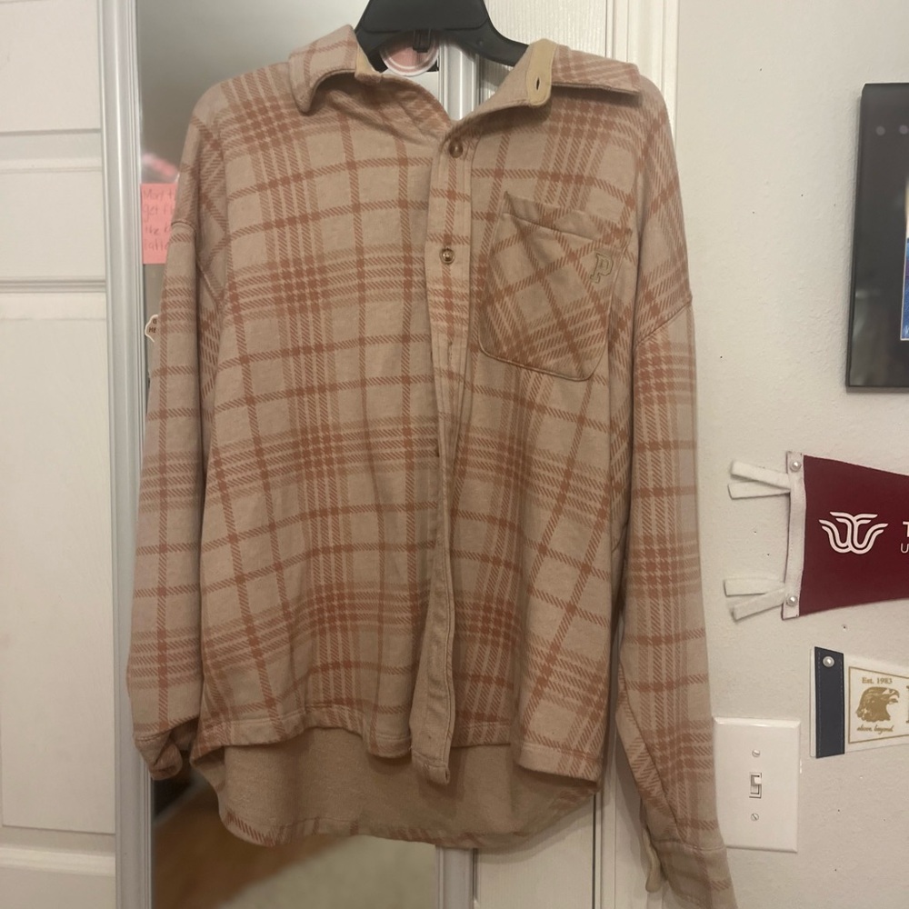 Victoria’s Secret PINK Plaid Button-Up Shirt S